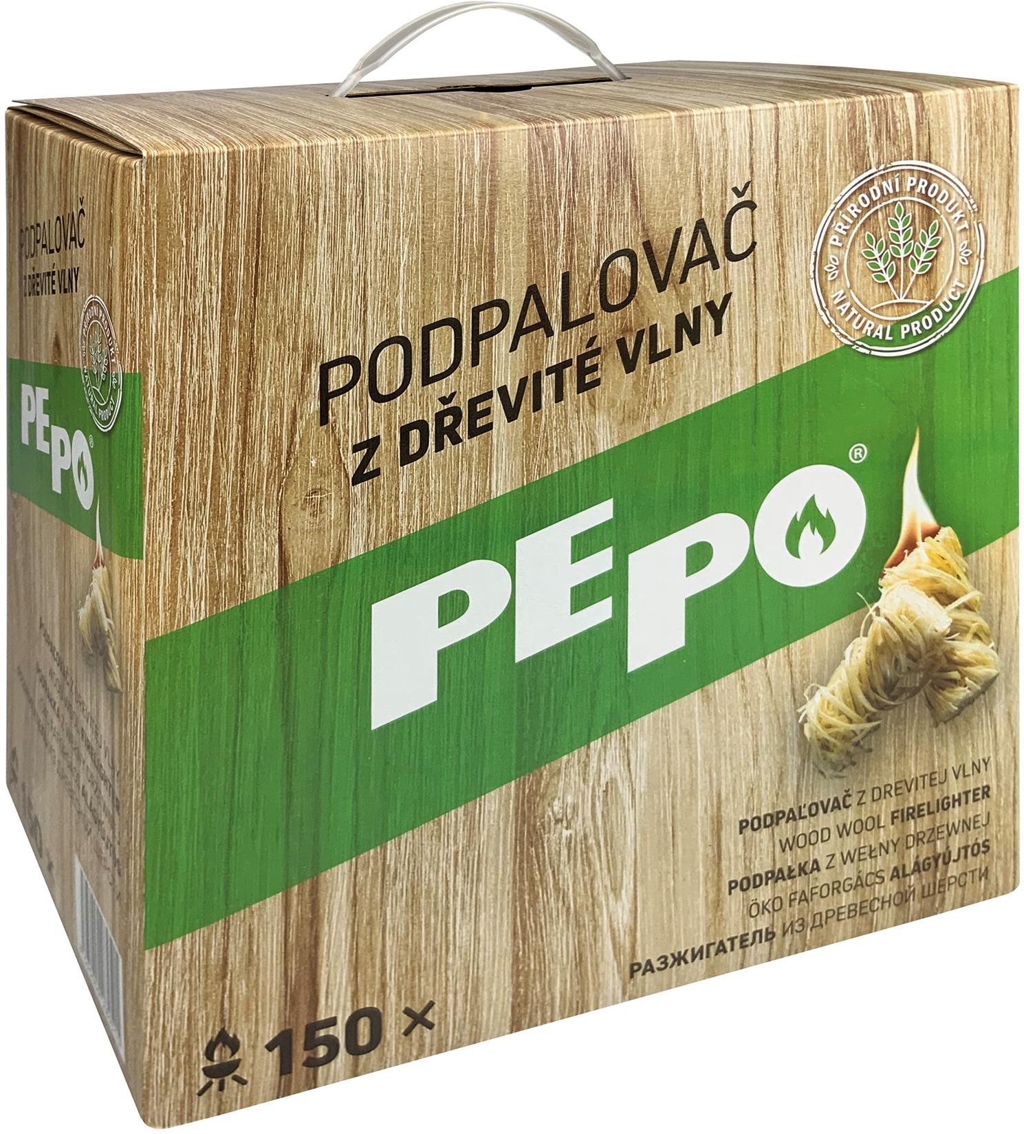 PE-PO podpaľovač z drevitej vlny 150 ks Podpaľovač