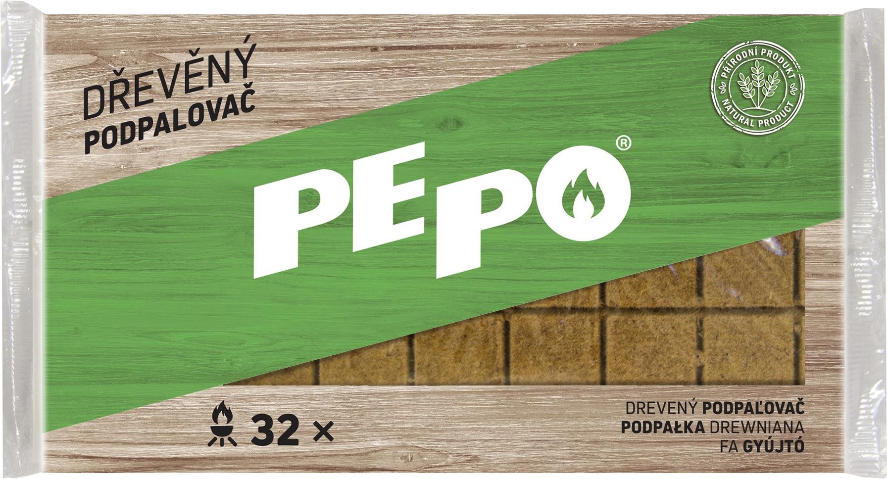 PE-PO drevený podpaľovač 32 podpalov Podpaľovač