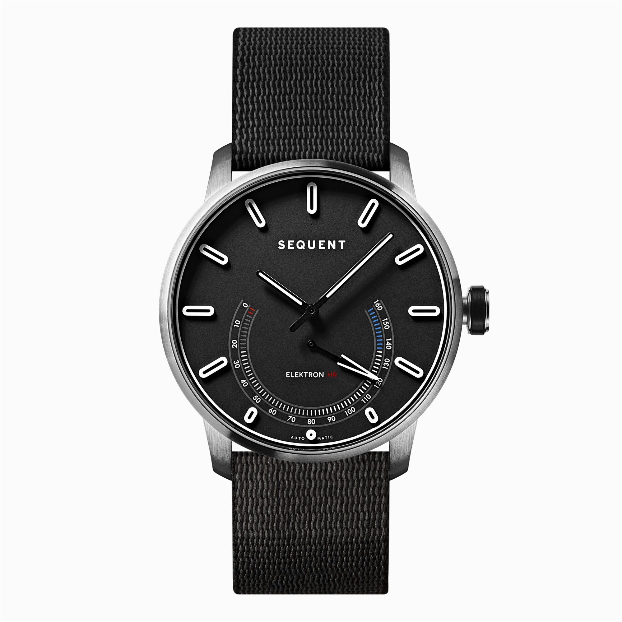 Sequent Elektron HR Black with Black Tide Strap Smart Watch