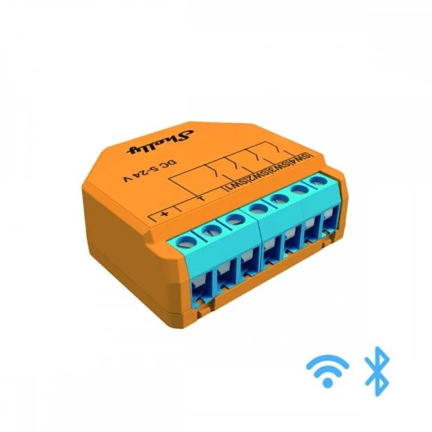 Shelly i4 Plus DC, 4 bemenetű modul, 5–24 VDC, WiFi és BT Kapcsoló