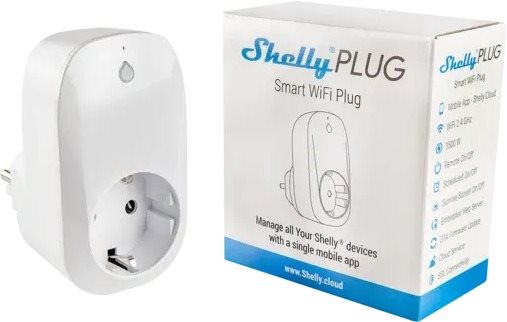 Shelly Plug, zásuvka 16 A s měřením spotřeby, WiFi Smart zásuvka