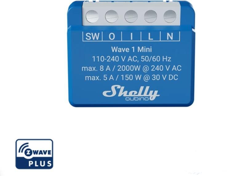 Shelly Wave 1 Mini, Schaltmodul, Z-Wave Schalter