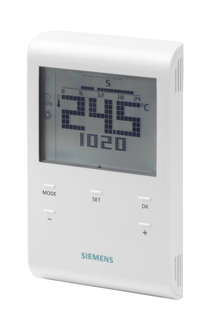 Siemens RDE100.1 Programovateľný digitálny priestorový termostat,...