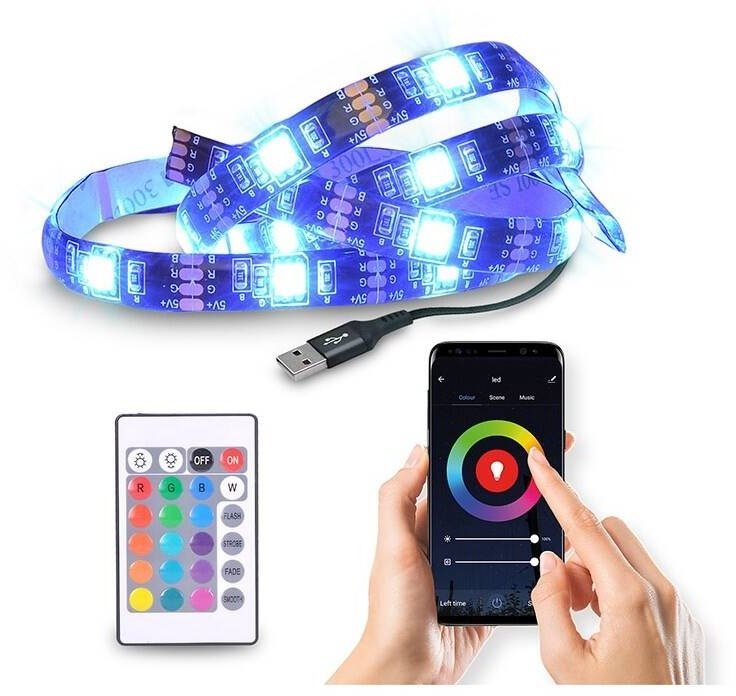 Solight LED WIFI smart RGB pásik na TV, 4 × 50 cm, USB LED pásik