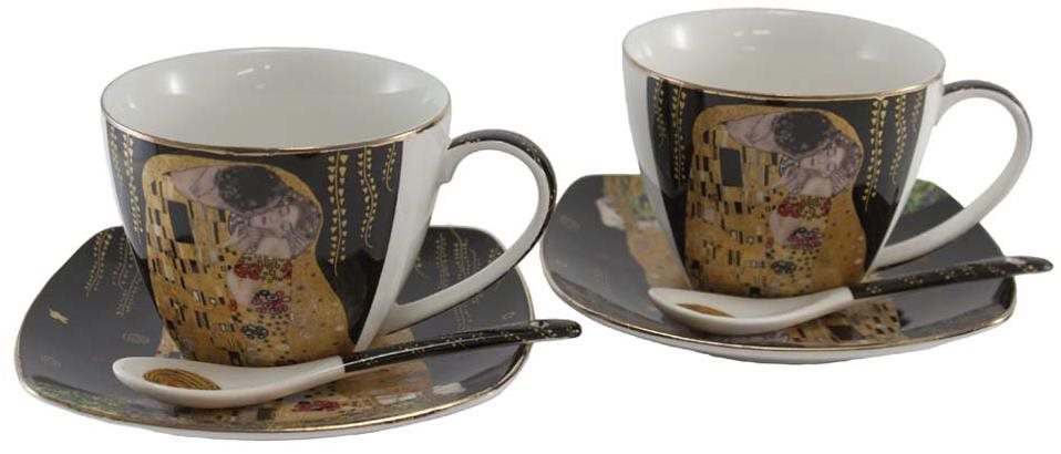 Home Elements 2 šálky s podšálkami a lyžičkami – Klimt Súprava šálok