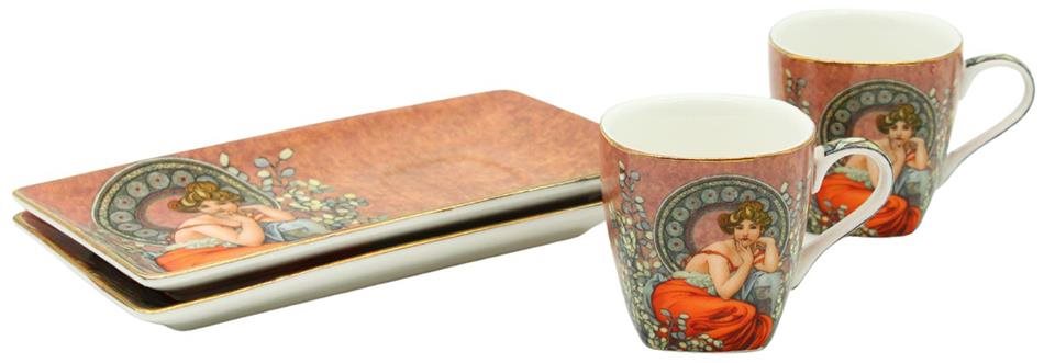 Home Elements Espresso šapo sada, 75 ml, Mucha tmavý Súprava šálok