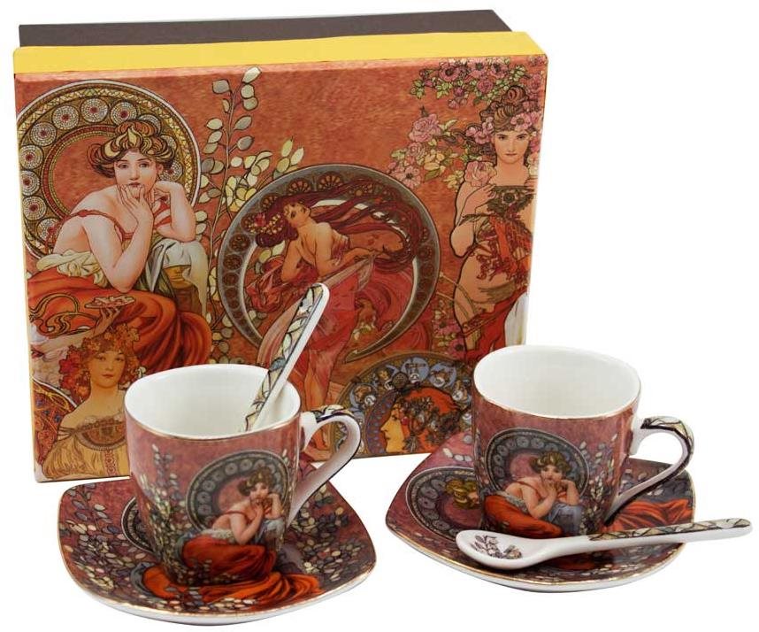 Home Elements Espresso šapo súprava, 2× 75 ml, Mucha tmavý Súprava...