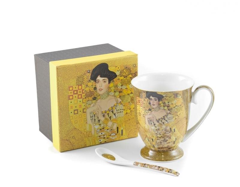 Home Elements Hrnek 280 ml, se lžičkou, Klimt Adele Hrnek