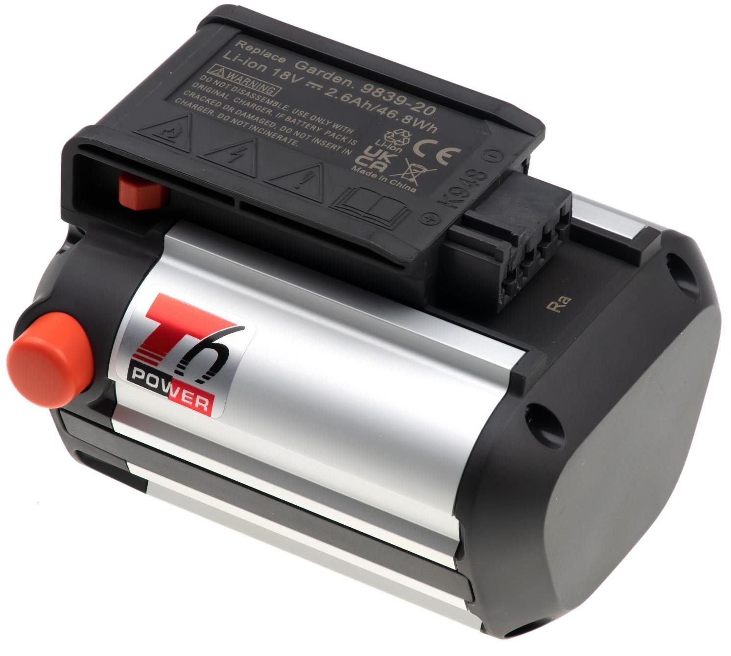 T6 Power na Gardena 9838-55, Li-Ion, 2 600 mAh (46,8 Wh), 18 V...