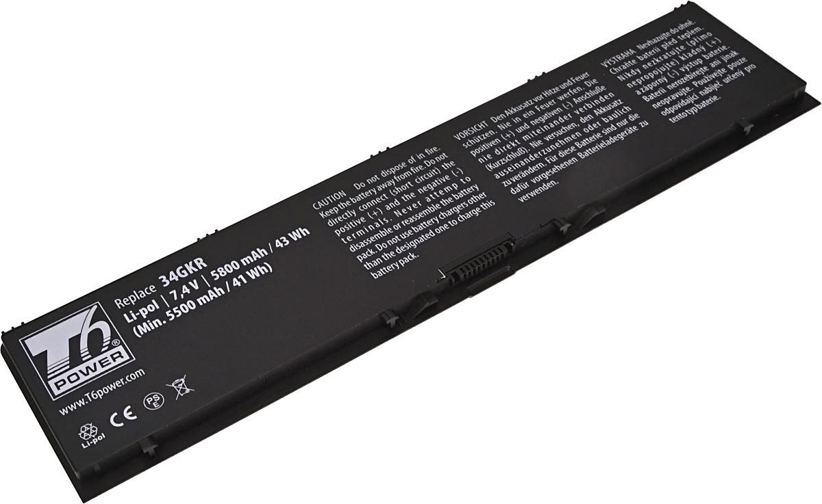 T6 power Dell Latitude E7440, E7450, 5800 mAh, 43 Wh, 4 cell...