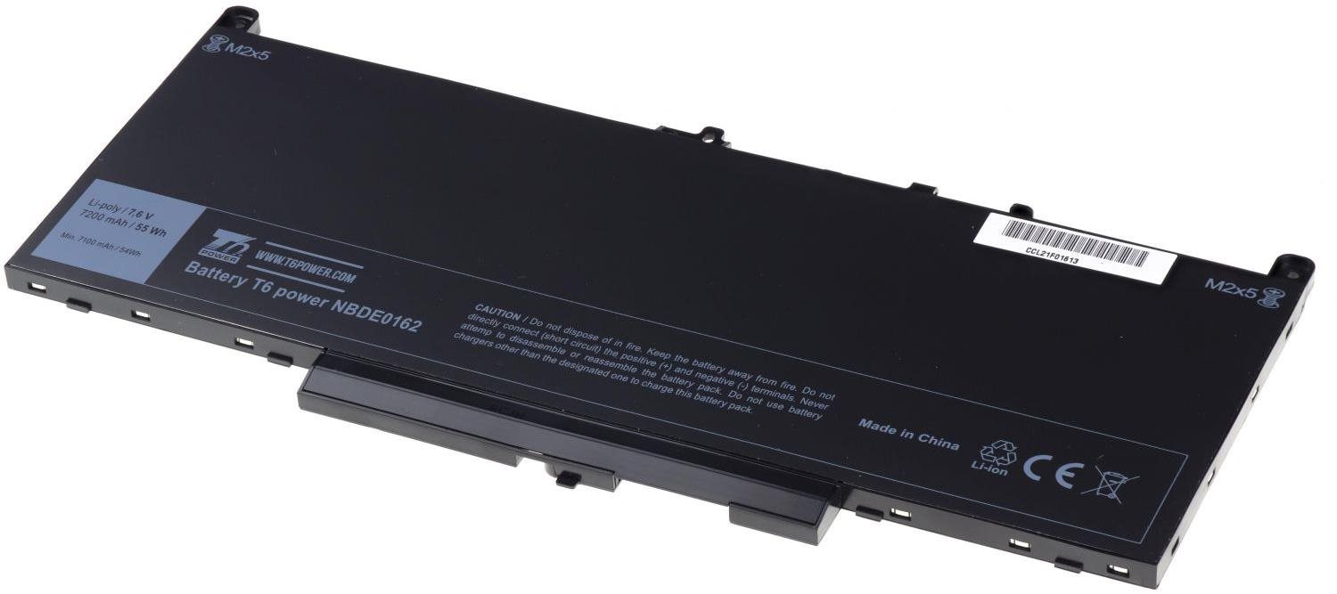 T6 power Dell Latitude E7270, E7470, 7200 mAh, 55 Wh, 4 cell,...