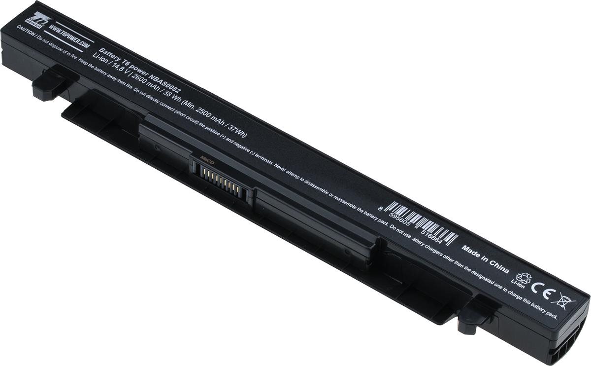T6 Power pre Asus R510LB, Li-Ion, 14,8 V, 2600 mAh (38 Wh), čierna...