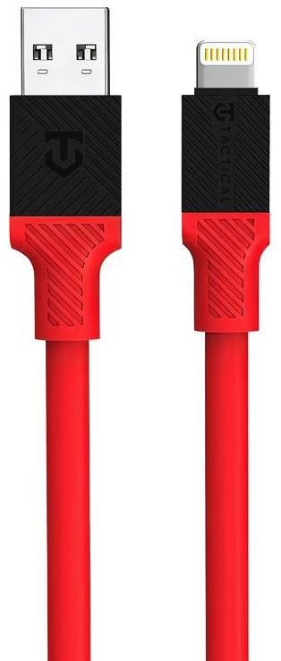 Tactical Fat Man Cable USB-A/Lightning, 1 m, piros Tápkábel