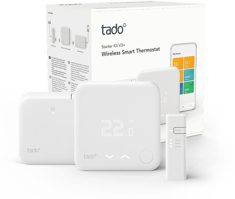 Tado Smart Thermostat V3+, Grundausstattung, kabellos Thermostat