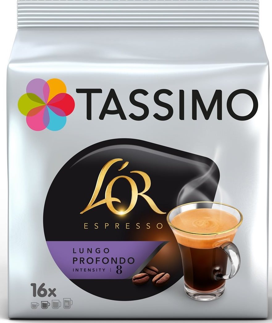 TASSIMO kapsuly L'OR Profondo Lungo 16 nápojov Kávové kapsuly