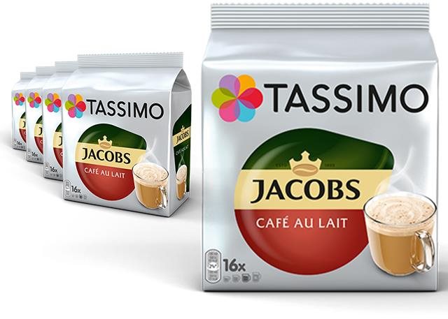 Tassimo KARTON 5 x Jacobs Cafe Au Lait 184g Kávékapszula