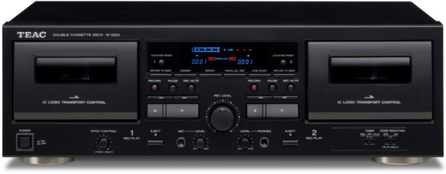 Teac W-1200 čierny Kazetový prehrávač
