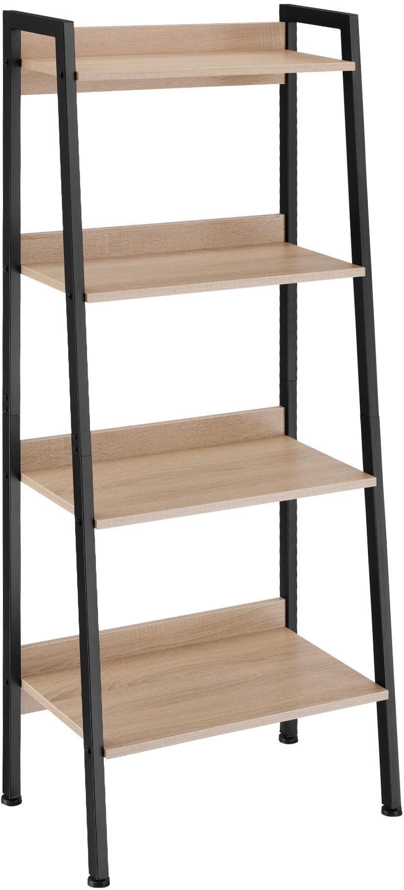 Tectake - Rebríkový regál, 57,5 × 34 × 138 cm, Industrial svetlé...
