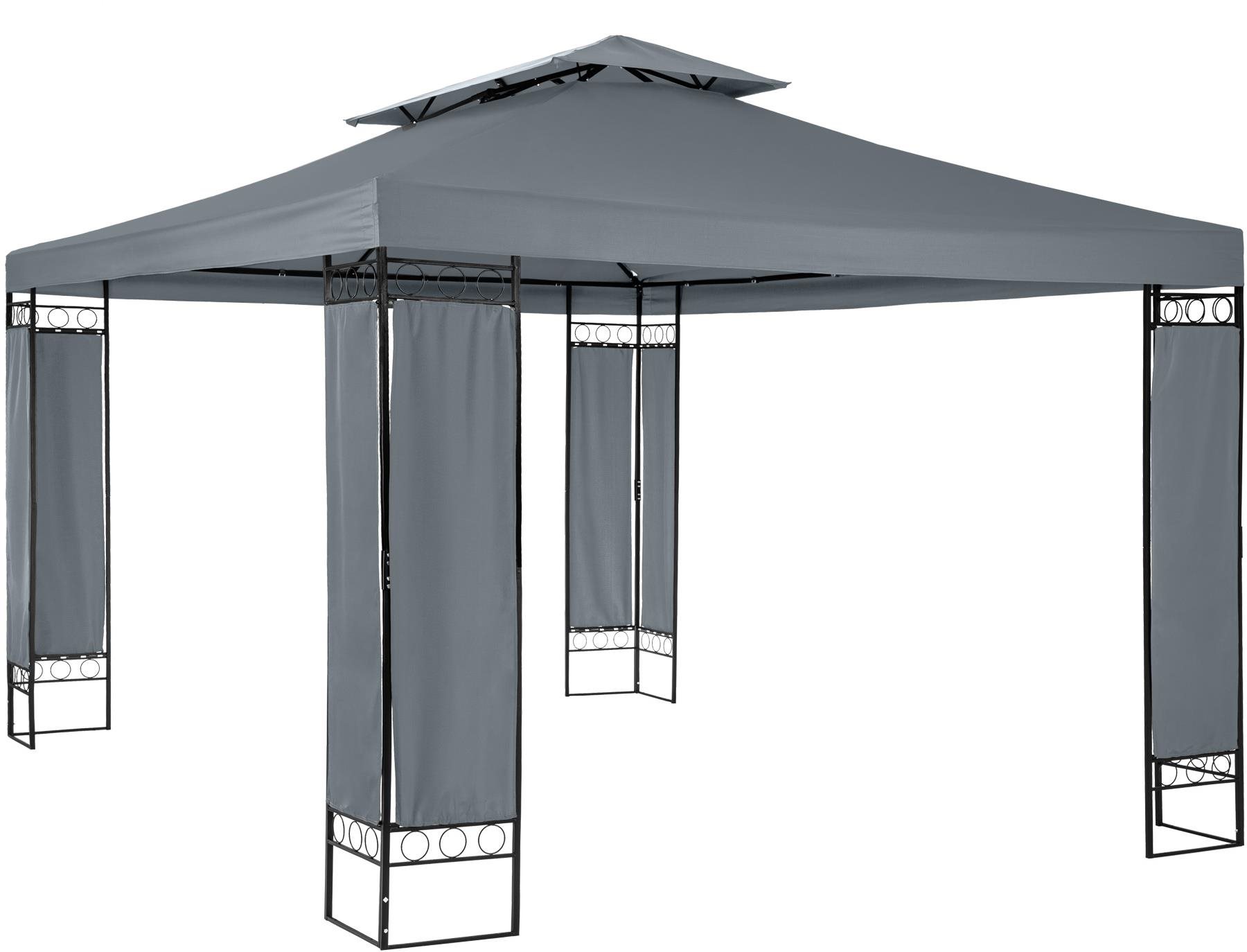 Tectake Záhradný altánok Leyla, antracit Záhradný altánok