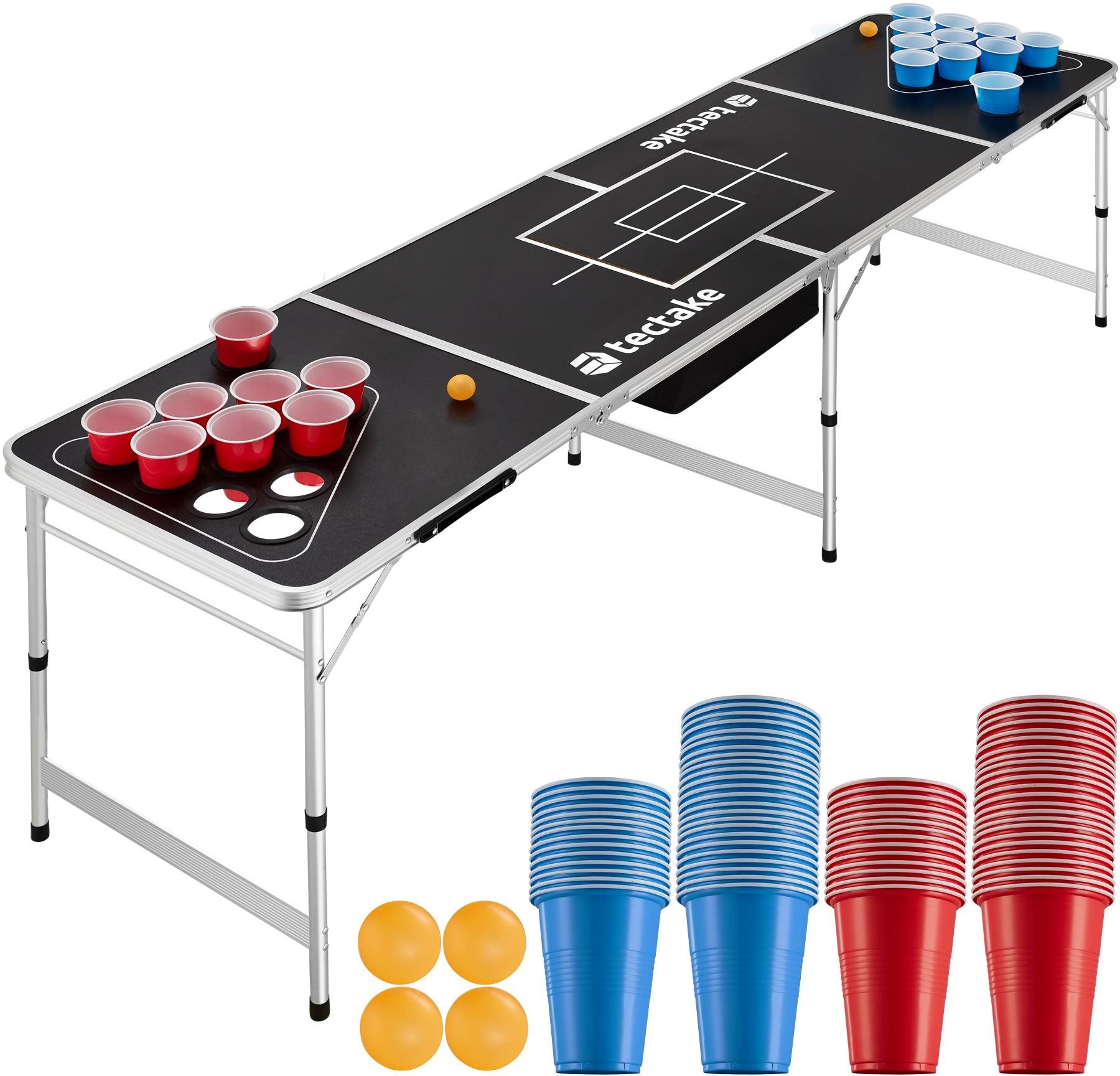 Tectake Pivný pongový stôl Beer Ball Blitz čierny Stôl na beerpong