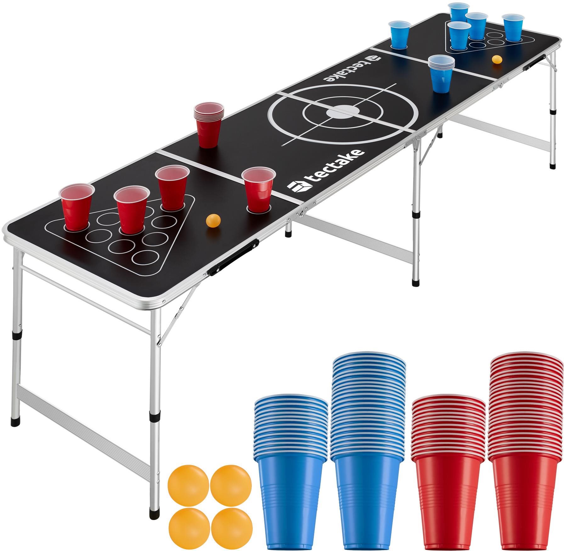 Tectake Pivní pongový stůl Brew Battle černý Stôl na beerpong