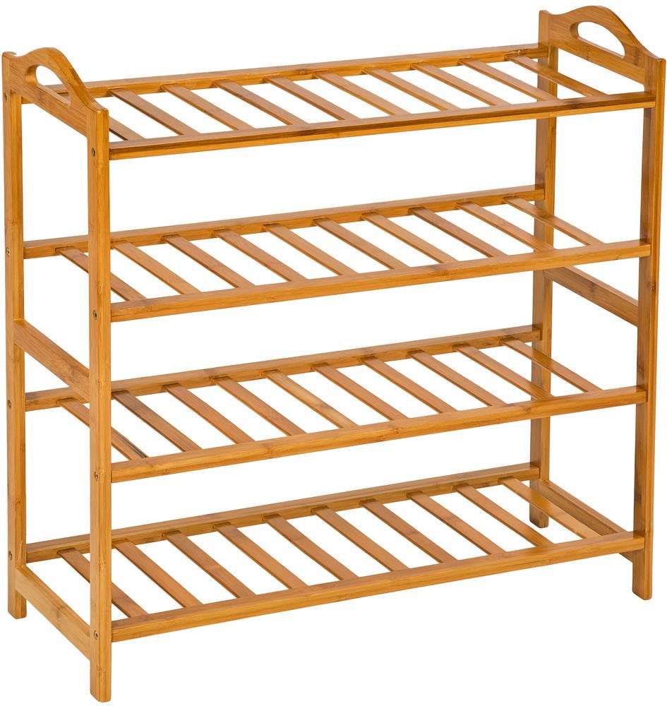 Skrinka na topánky z bambusu 67,5 × 26 × 68 cm hnedá Botník
