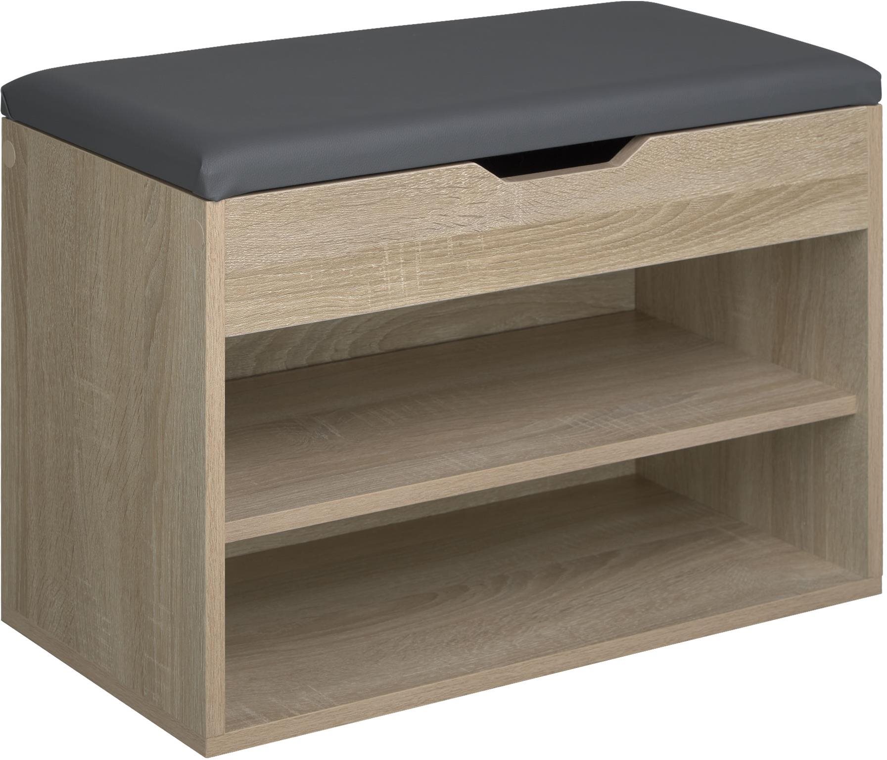 Lavička na topánky Jasmina s podsedákom 60 × 30 × 43,5 cm dub matný...