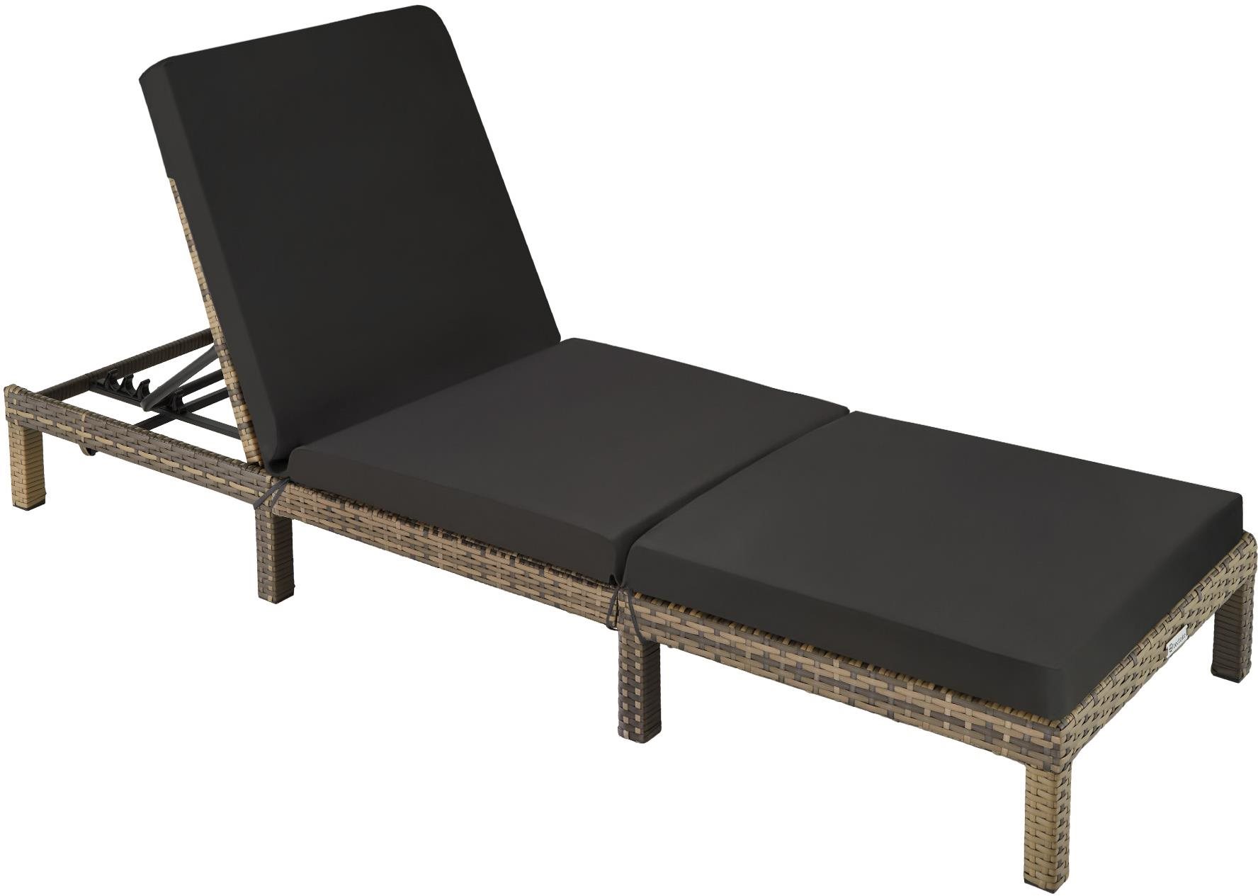 Ratanové záhradné ležadlo Sofia prírodné Záhradné lehátko