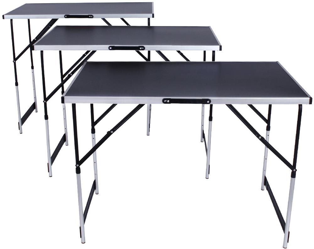 3 tapetovacie skladacie stoly čierne Pracovný stôl