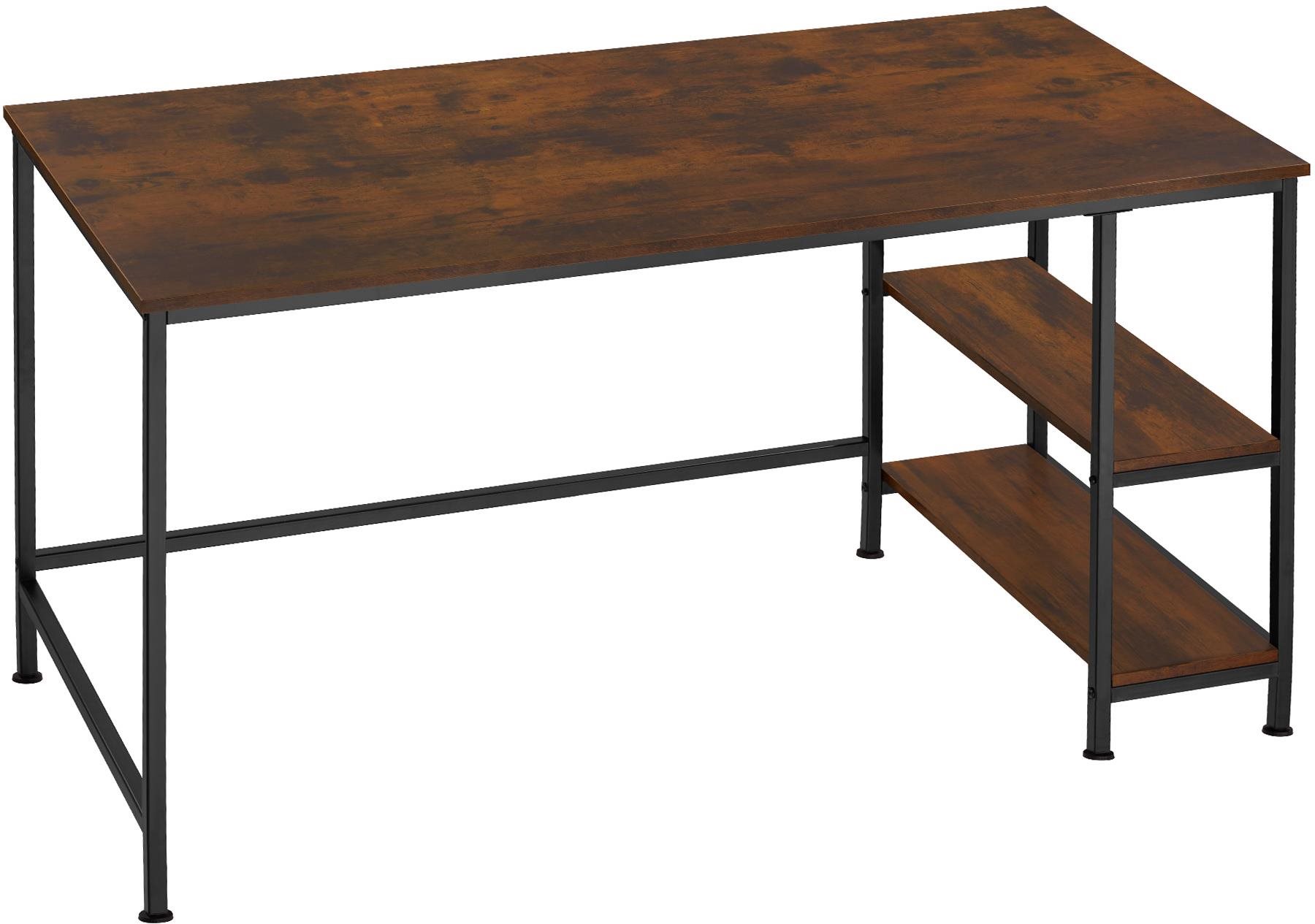 Tectake Počítačový stôl Canton 120 × 60 × 75,5 cm, Industrial tmavé...