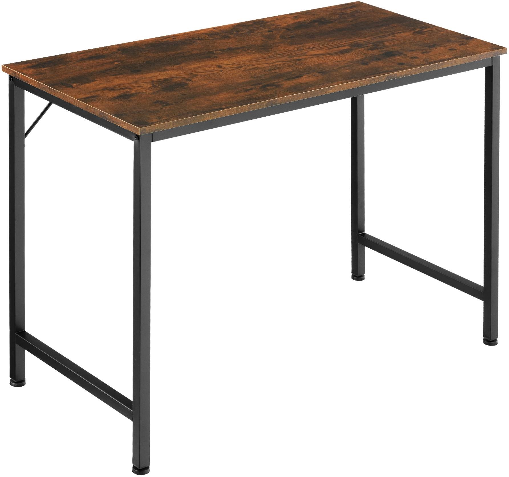 Tectake Písací stôl Jenkins, Industrial tmavé drevo,100 cm Písací...