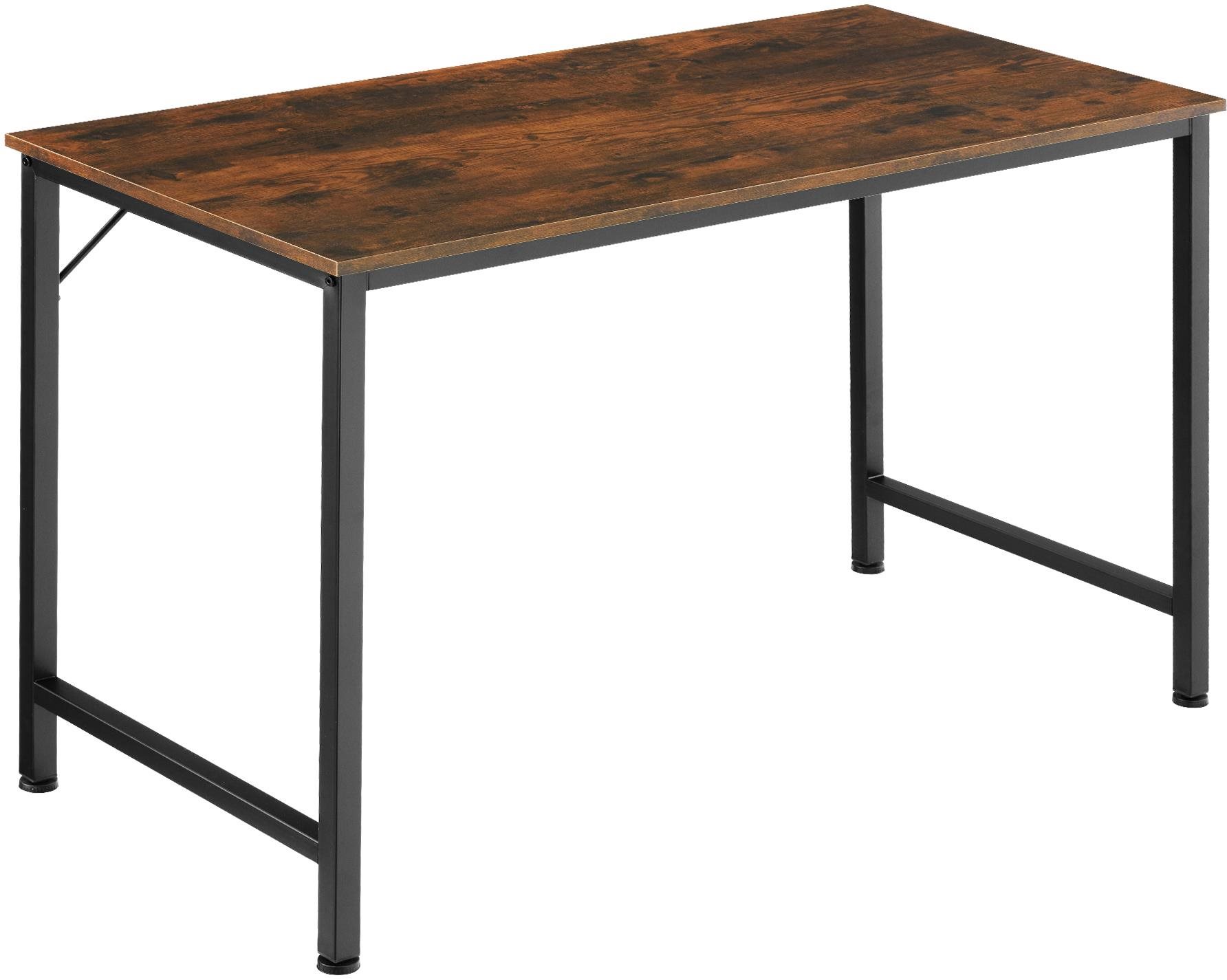 Tectake Písací stôl Jenkins, Industrial tmavé drevo,140 cm Písací...