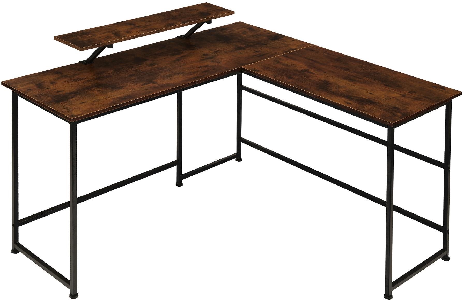 Tectake Písací stôl Melrose 140 × 130 × 76,5 cm, Industrial tmavé...