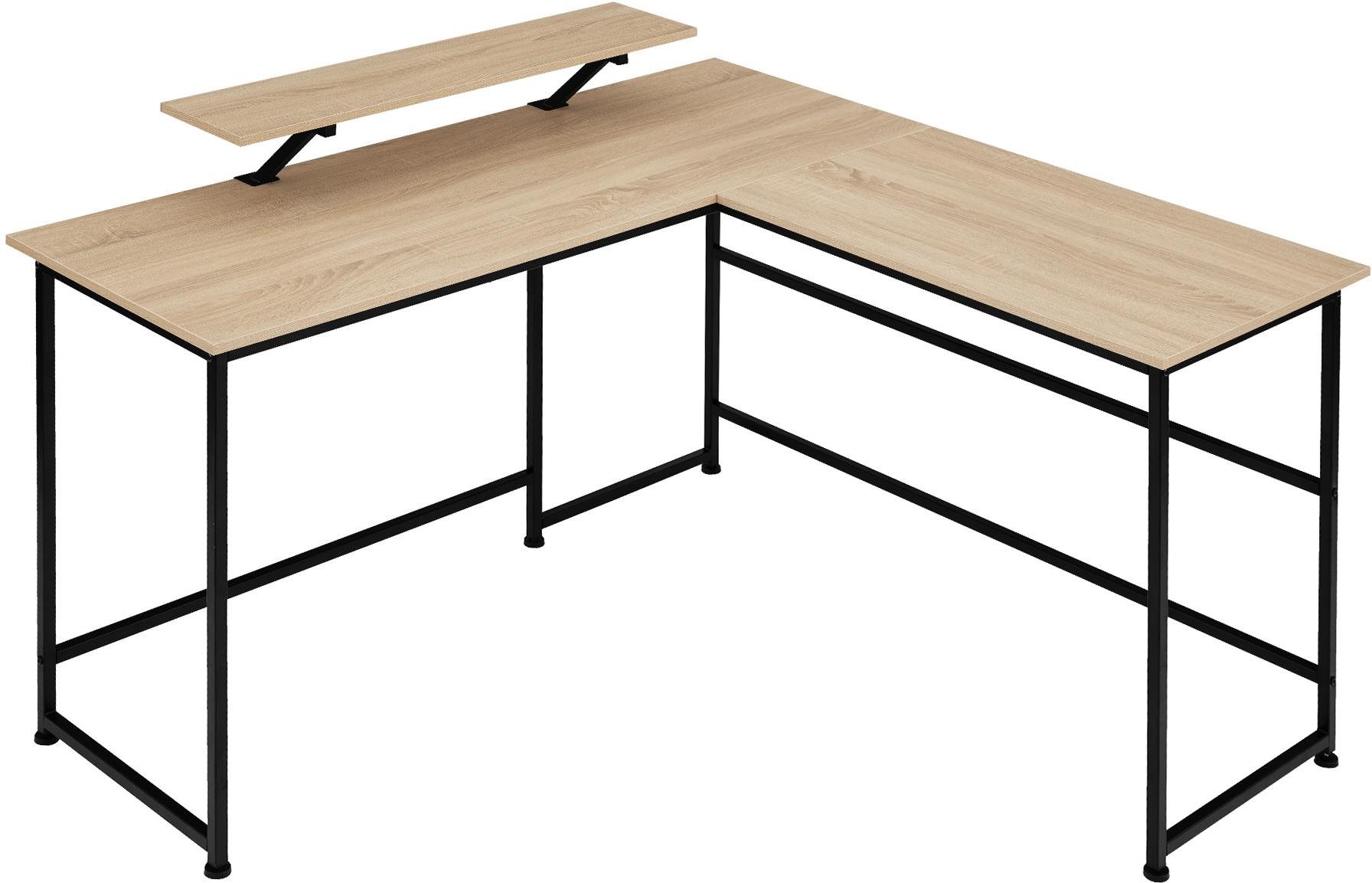 Tectake Písací stôl Melrose 140 × 130 × 76,5 cm, Industrial svetlé...