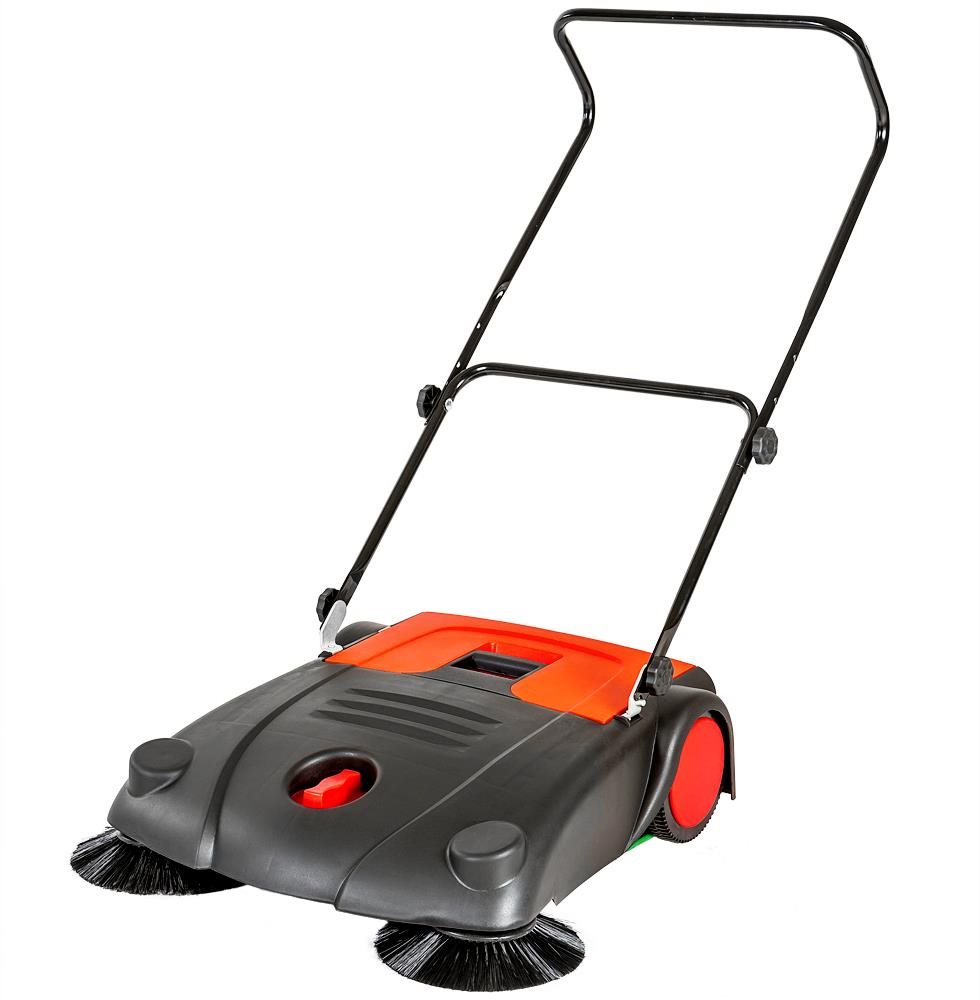Tectake Mechanický zametač 70 cm, čierny Aku metla