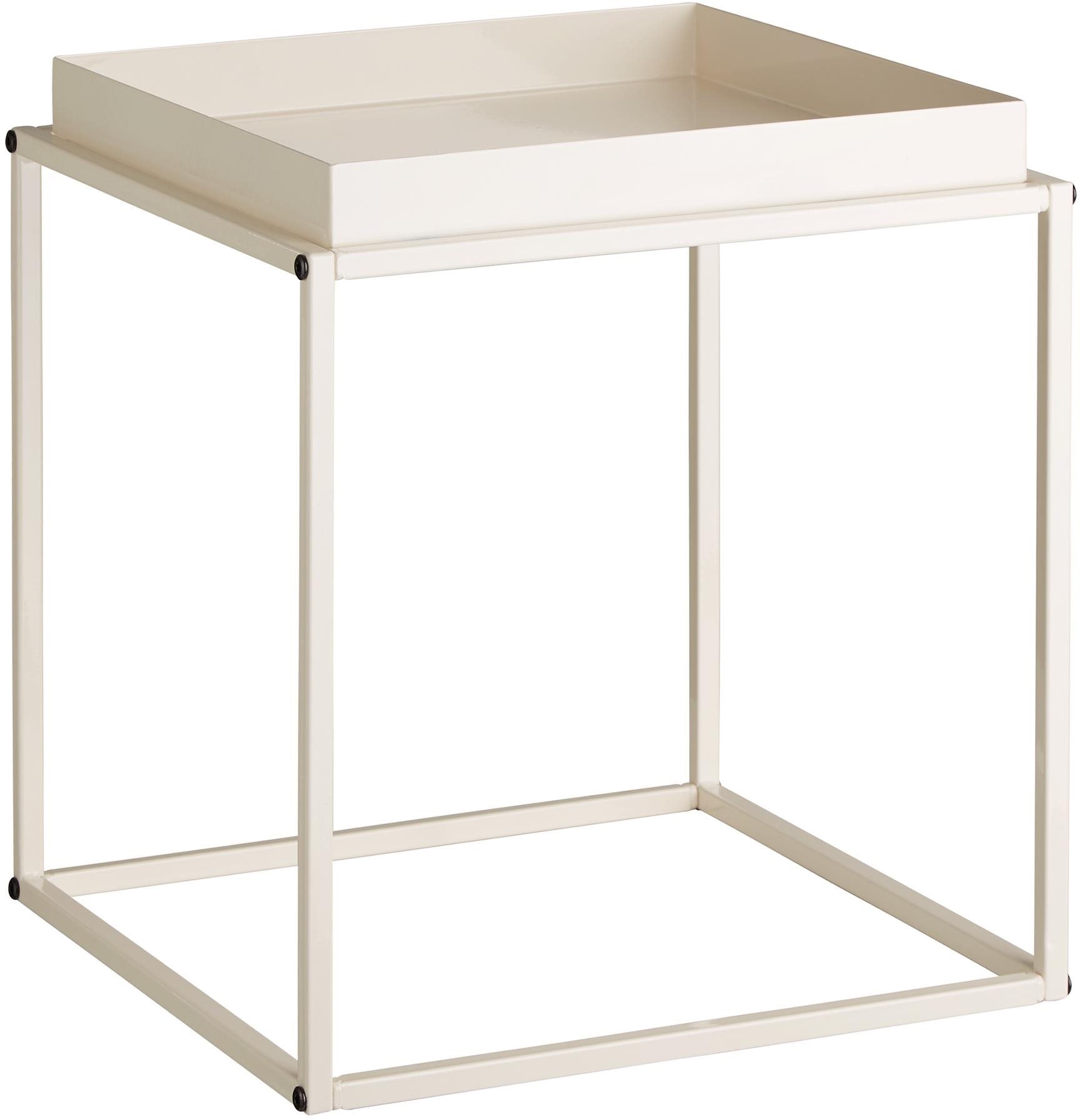 Tectake Odkladací stolík Cambridge 40 × 40 × 44 cm, krémový...
