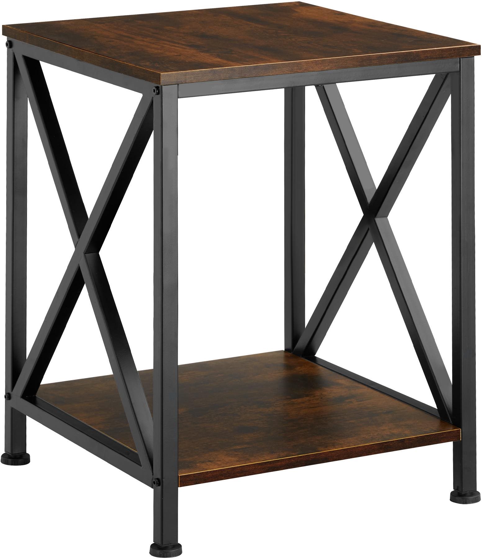 Tectake Odkladací stolík Carlton 40,5 × 40,5 × 52,5 cm, Industrial...