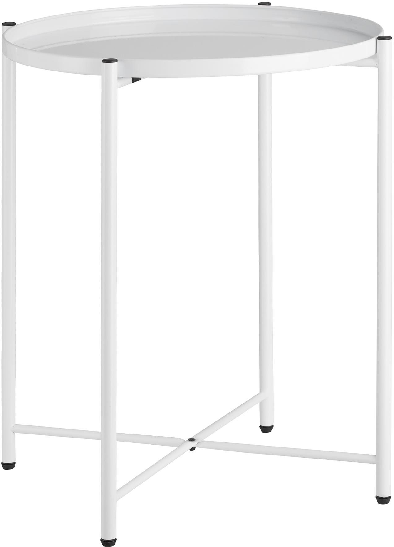 Tectake Odkladací stolík Chester 45,5 × 45,5 × 53 cm, biely...