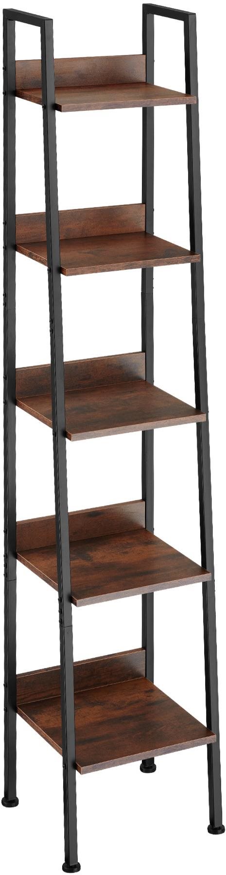 TecTake Rebríkový regál – 35,5 × 31,5 × 170,5 cm – Industrial tmavé...