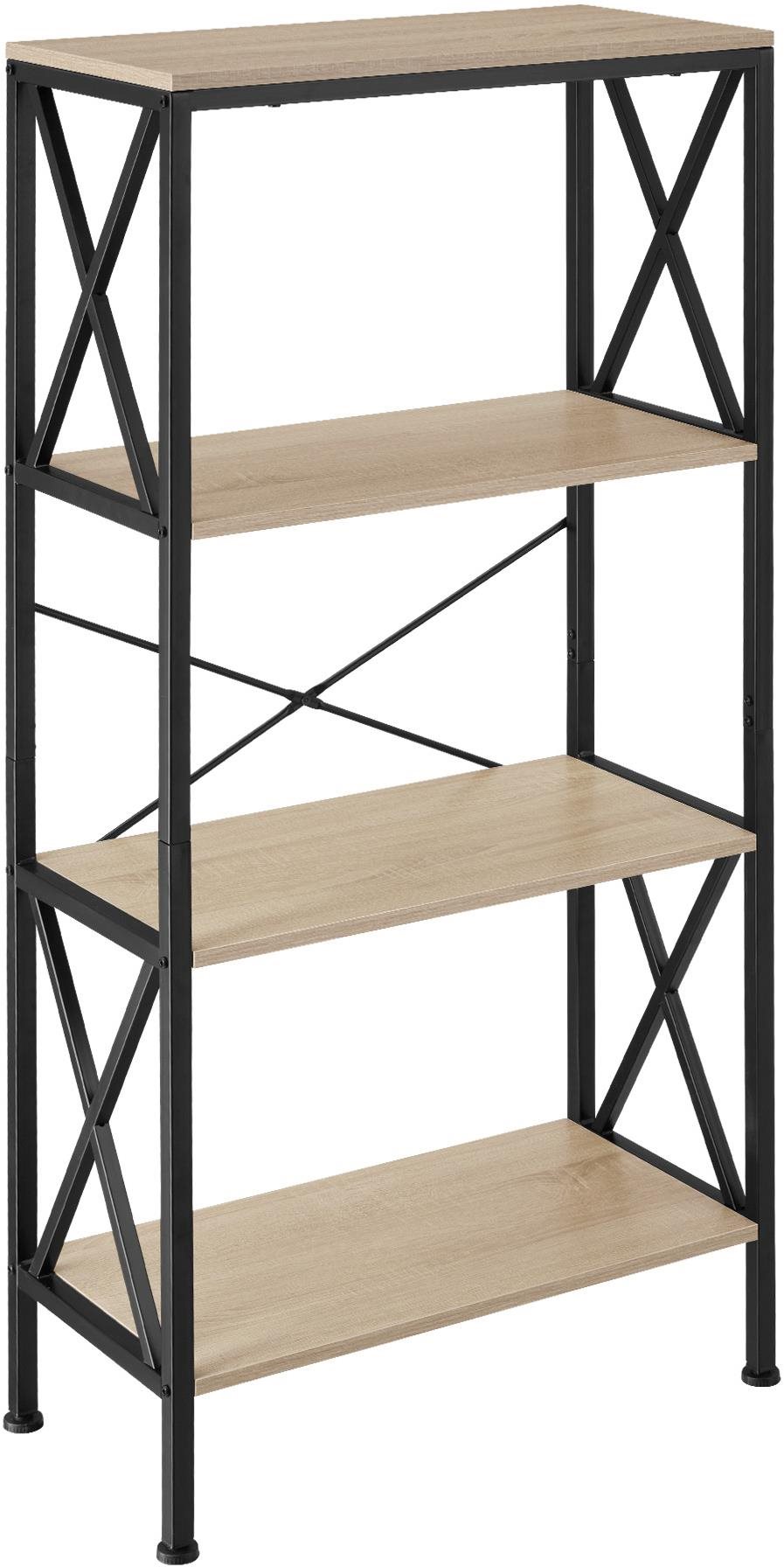 TecTake Regál Barry 61,5 × 31,5 × 133,5 cm – Industrial svetlé...