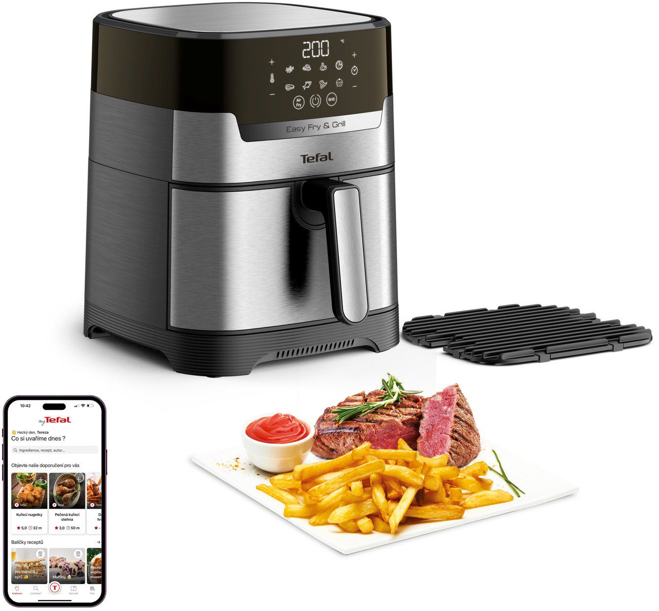 Tefal EY505D15 Easy Fry & Grill Precision+ Heißluftfritteuse