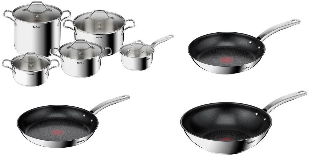 Tefal Súprava riadu 10 ks Intuition B864SA74 + Tefal Panvica 24 cm,...