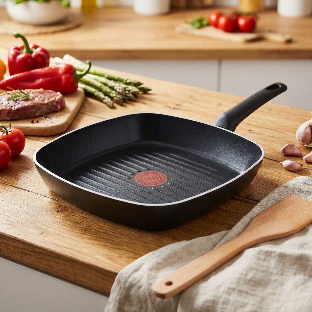 Tefal Grillserpenyő 26x26 cm Simple Cook B5564053 Grill serpenyő