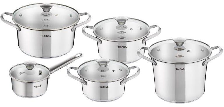Tefal Set de vaisselle SIMPLEO 10 pcs B907SA74 Batterie de cuisine...