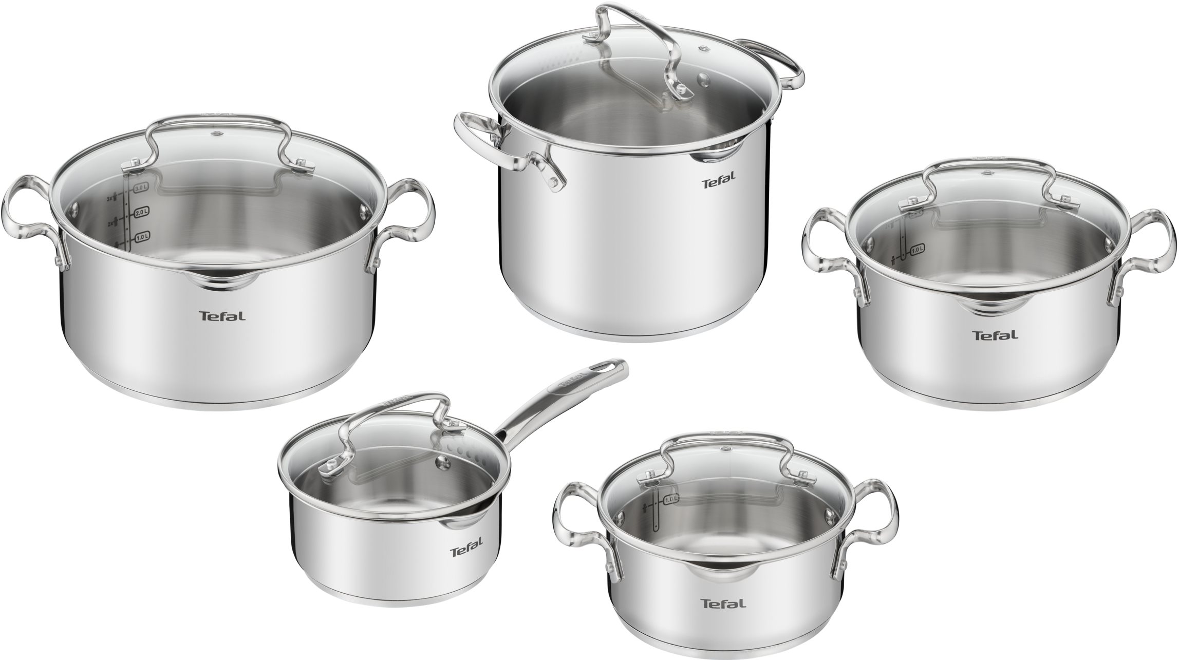Tefal Topfset 10 Stück Duetto+ G719SA74 Topfset
