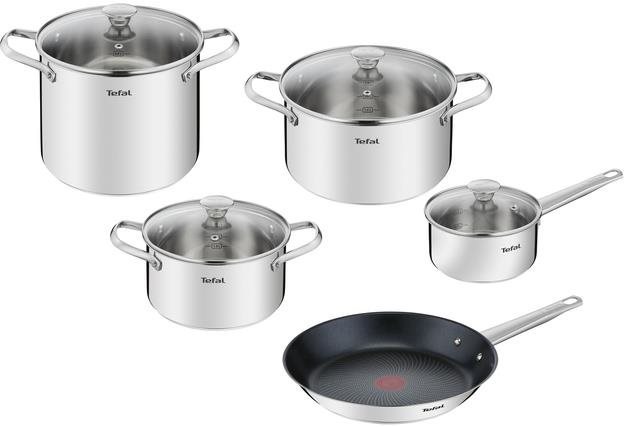 Tefal Cook Eat B922S955 Kochgeschirr-Set aus Edelstahl - 9-teilig...