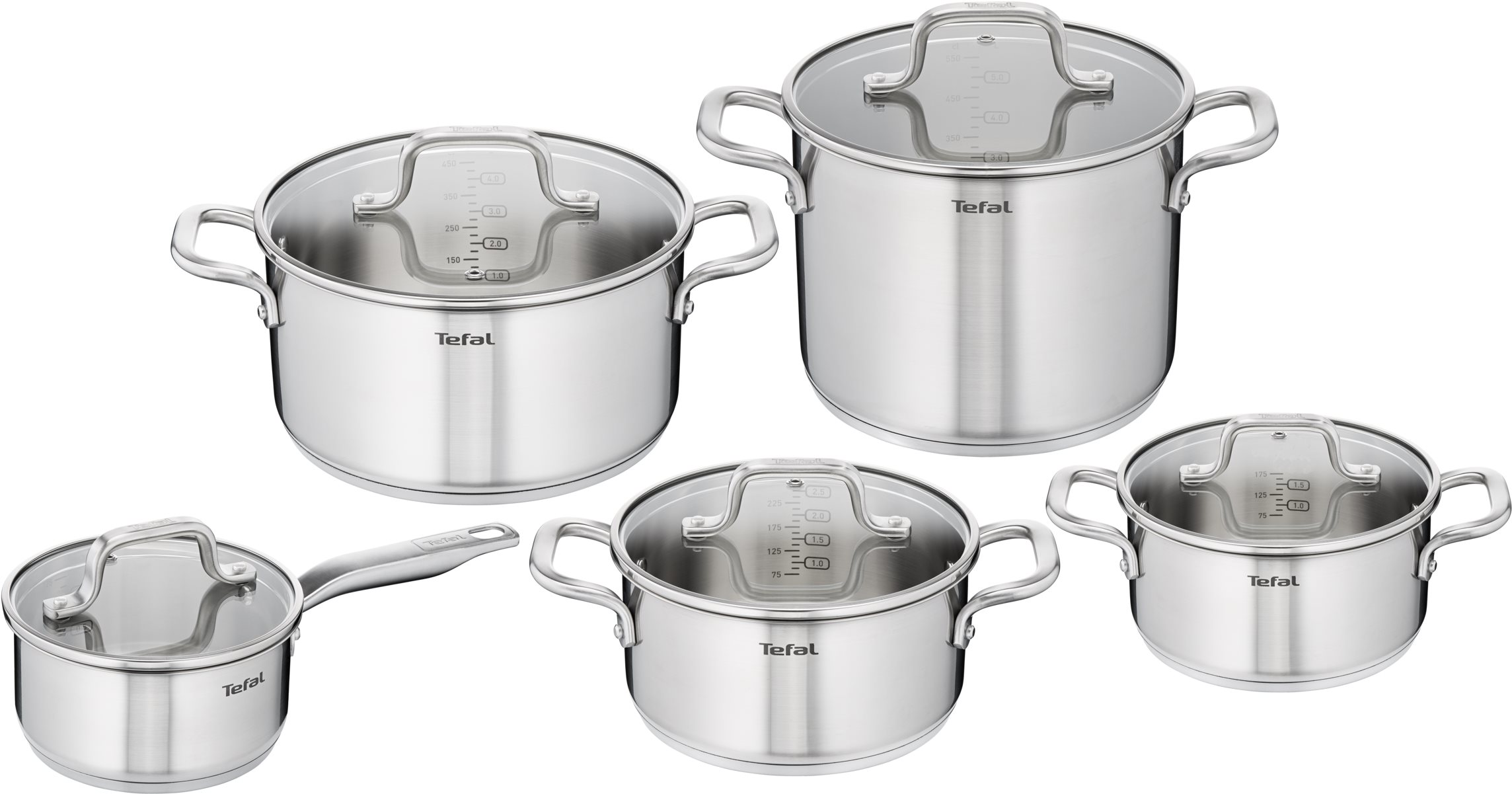 Tefal Topf-Set 10 Stück Virtuoso E492SA26 Topfset