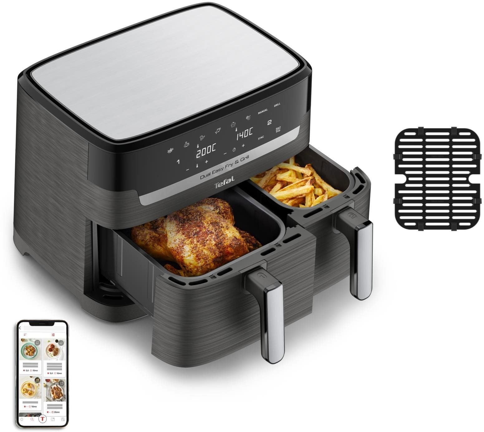 Tefal EY905B10 Dual Easy Fry & Grill 8,3 l Heißluftfritteuse