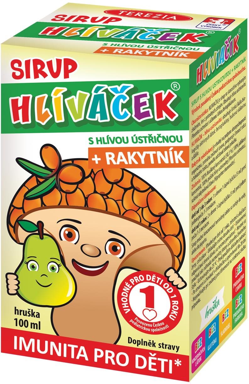 HLÍVÁČEK sirup s hlivou a rakytníkom HRUŠKA 100 ml Doplnok stravy
