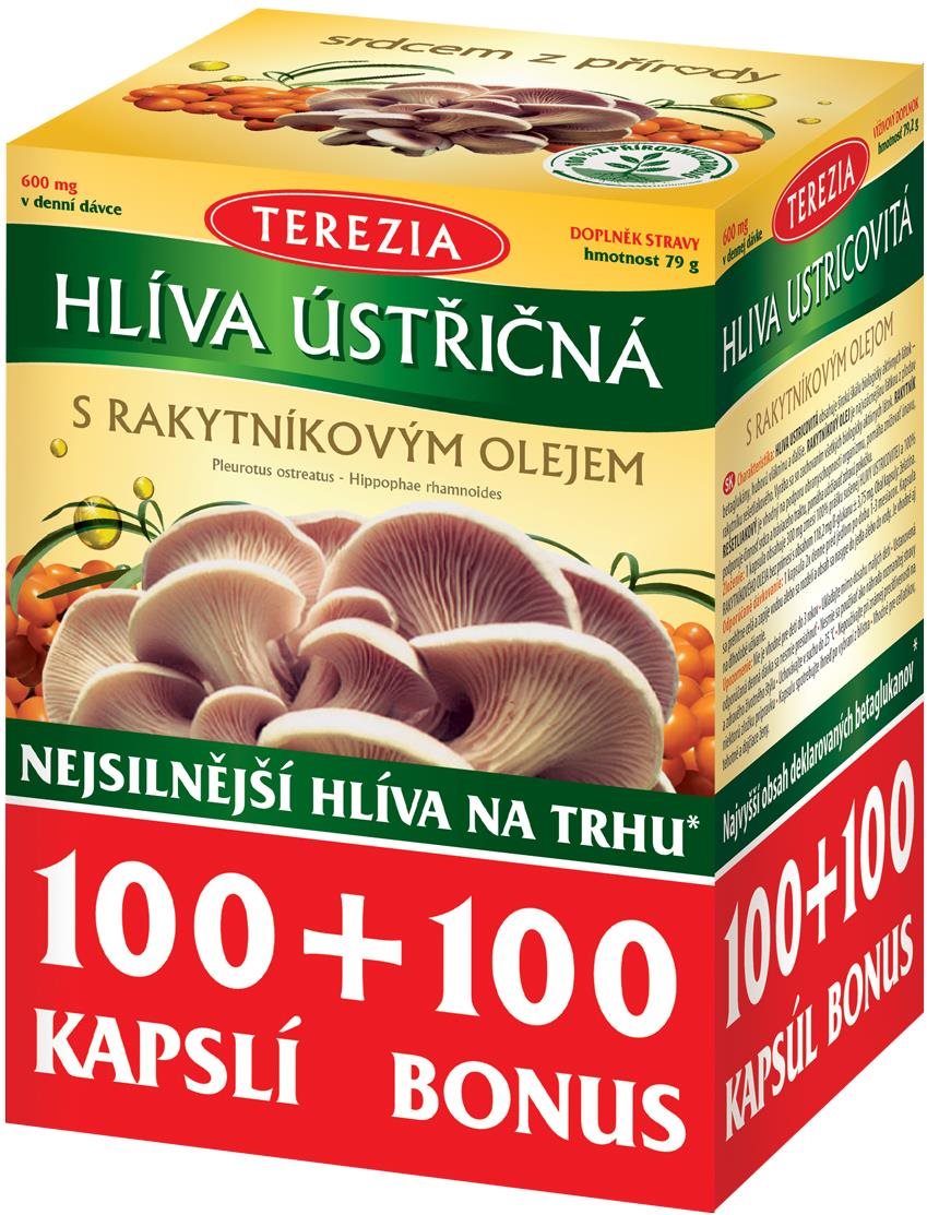 TEREZIA Hliva s rakytníkovým olejom 100 + 100 kapsúl Hliva ustricová